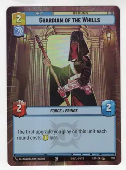 Star Wars Unlimited LotF Hyperspace Foil Card LOF798 Guardian Of The Whills - Image 1