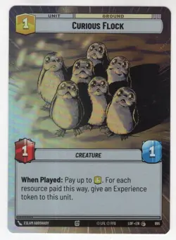 Star Wars Unlimited LotF Hyperspace Foil Card LOF995 Curious Flock - Image 1