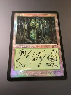 MTG Secret Lair x Post Malone #1194 Forest Foil NM - Image 1
