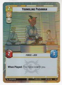 Star Wars Unlimited LotF Hyperspace Foil Card LOF933 Youngling Padawan - Image 1