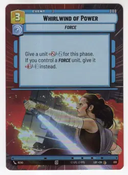 Star Wars Unlimited LotF Hyperspace Foil Card LOF818 Whirlwind Of Power - Image 1