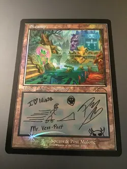 MTG Secret Lair x Post Malone #1192 Swamp Foil NM - Image 1