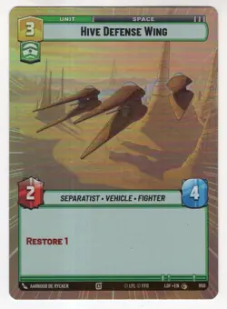 Star Wars Unlimited LotF Hyperspace Foil Card LOF850 Hive Defense Wing - Image 1