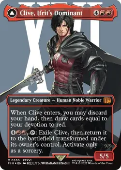 Clive, Ifrit's Dominant (Borderless) (Surge Foil) (0530) Final Fantasy Foil - Image 4