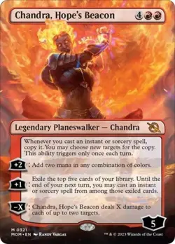 Chandra, Hope's Beacon (Borderless) -Foil Light Play MTG March of the Machine - Image 1