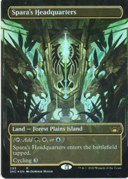 MTG: New Capenna: Foil Borderless Spara's Headquarters: Lightly Played Condition - Image 2