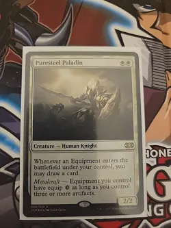 MTG Puresteel Paladin - Double Masters 026/332 FOIL Rare Lightly Played - Image 1