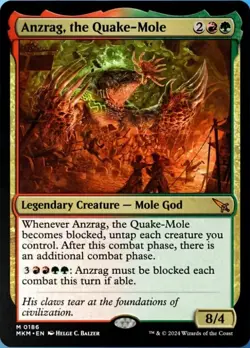 Mint/Near-Mint, English - 1 x MTG Anzrag, the Quake-Mole - Foil Murders at Karlo - Image 1