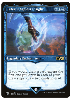 MTG - 1 x Showcase; Teferi's Ageless Insight - Rare - Core Set 2021 (M21) - M/NM - Image 2