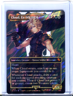 MTG Final Fantasy - CLOUD, EX-SOLDIER (Surge Foil Borderless) - M 0210 - FFVII! - Image 3