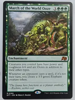 Magic The Gathering - 0169 March Of The World Ooze - Mythic Rare - Aetherdrift - Image 3