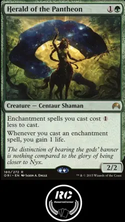 Herald Of The Pantheon MTG NM ORI Rare Shaman Fast Tracked Shipping - Image 3