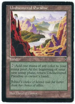 1997 Magic the Gathering Visions Undiscovered Paradise English MTG Land - Image 1