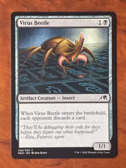 Virus Beetle MTG Magic the Gathering Card NM Near Mint NEO - Image 2