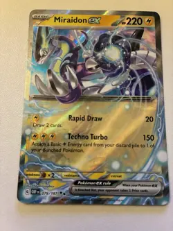 Pokemon TCG Miraidon ex 079/197 Sv03: Obsidian Flames Double Rare Holo NM - Image 1