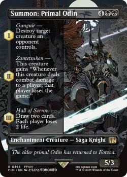 Summon: Primal Odin (Borderless) Final Fantasy Foil - Image 1