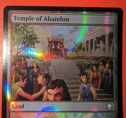 TEMPLE OF ABANDON: MTG  Rare,#385, M3C: Ripple Foil/ Magic/ Land - Image 2