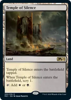 Near Mint, English - 4 x MTG Temple of Silence - Foil Core Set 2021 - Image 1