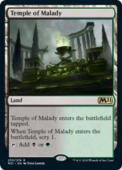 4x Temple of Malady - Foil NM-Mint, English Core Set 2021 MTG Magic - Image 1
