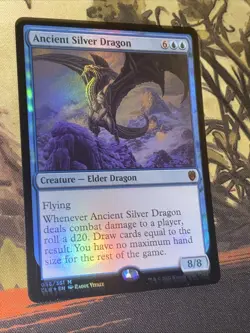 Ancient Silver Dragon X1 Mtg Baldur’s Gate Nm Foil - Image 1