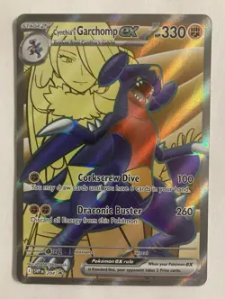 Pokemon Cynthia's Garchomp ex SVP 204 Scarlet & Violet Black Star Promo - Image 1