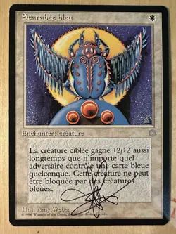 MTG ARTIST PROOF French Blue Scarab Time Walk AP Art Sketch Amy WEBER Magic - Image 2