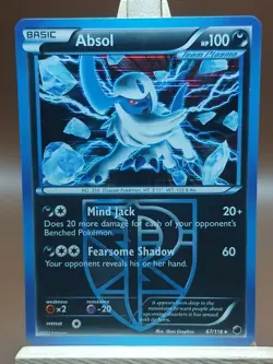 MP Pokémon Absol (Team Plasma) 67/116 Plasma Freeze Laser Holo - Image 7