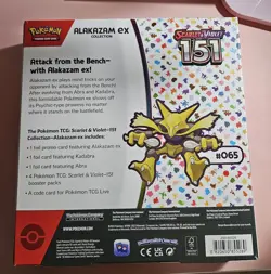 Pokemon TCG Scarlet and Violet - 151 Alakazam ex Collection Box - 4 Packs - Image 2