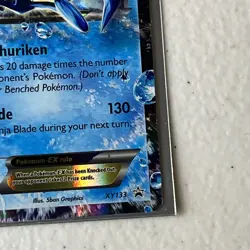 Ash-Greninja EX XY133 XY Pokemon Holo Black star promo - Image 6