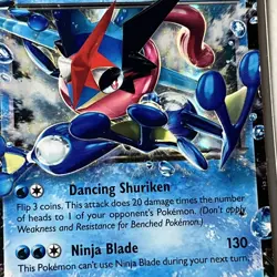 Ash-Greninja EX XY133 XY Pokemon Holo Black star promo - Image 8