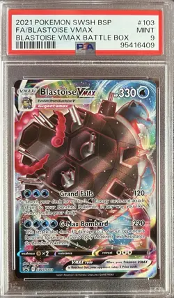 2021 Pokemon Blastoise VMAX SWSH103 VMAX Battle Box Promo PSA 9 MINT - Image 1