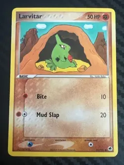 Pokemon TCG Larvitar EX Dragon Frontiers 51/101  Common LP - Image 1
