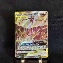 Espeon & Deoxys GX Tag Team SM240 Holo Pokémon TCG - Image 1