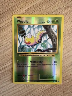 Weedle Reverse Holo 5/108 Evolutions Pokemon TCG Card - Image 1