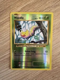 Weedle Reverse Holo 5/108 Evolutions Pokemon TCG Card - Image 3