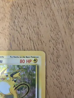 Pokémon TCG Raichu 14/102 Base Set 1999 Vintage Holo Rare Card HP - Image 12