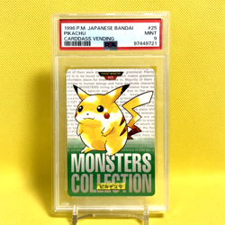 Pokemon Card Japanese【Pikachu】PSA9 No.025 Non Holo Carddass Vending Bandai Green - Image 14