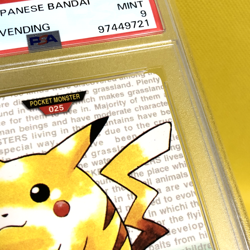 Pokemon Card Japanese【Pikachu】PSA9 No.025 Non Holo Carddass Vending Bandai Green - Image 17