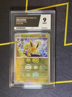 Ace 9 JOLTEON Pokemon Cards TCG Japanese SV2a 151 Reverse Pokeball Holo Mint - Image 1