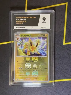 Ace 9 JOLTEON Pokemon Cards TCG Japanese SV2a 151 Reverse Pokeball Holo Mint - Image 3