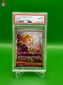 2024 Japanese Pokemon - Full Art Briar - sv7 - Special Art Rare #132 PSA 10 - Image 1