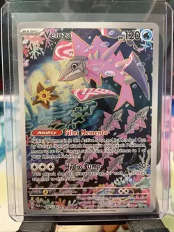 Pokémon TCG Veluza Paradox Rift Holo Card 192/182 Illustration Rare - Image 3