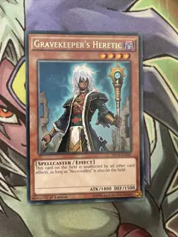 MP14-EN241 Gravekeeper's Heretic Rare 1st Edition NM Yugioh Card - Image 1