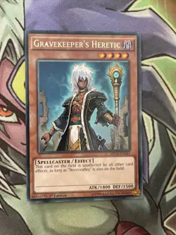MP14-EN241 Gravekeeper's Heretic Rare 1st Edition NM Yugioh Card - Image 3