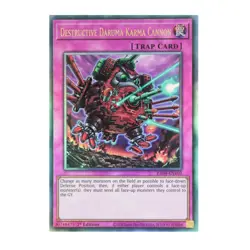 Yu-Gi-Oh! Destructive Daruma Karma Cannon (PUR) - Quarter Century Stamped - Image 1
