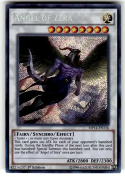 YUGIOH ANGEL OF ZERA MP14-EN116 SECRET 1ST ED NM - Image 1