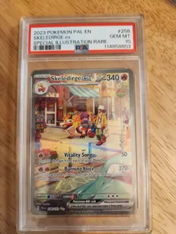 2023 POKEMON PAL EN-PALDEA EVOLVED #258 SKELEDIRGE EX PSA 10 - Image 1
