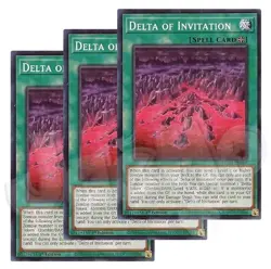 Yugioh - Delta of Invitation x 3 - 1st Edition NM - Plus Free Holo Card - Image 1