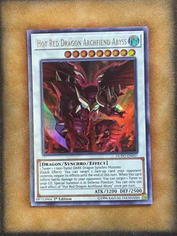 Yugioh Hot Red Dragon Archfiend Abyss DUPO-EN057 Ultra Rare 1st Ed NM - Image 2