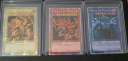 EGYPTIAN GOD CARDS OBELISK SLIFER RA LC01 Quarter Century Secret Rare Yugioh TCG - Image 11
